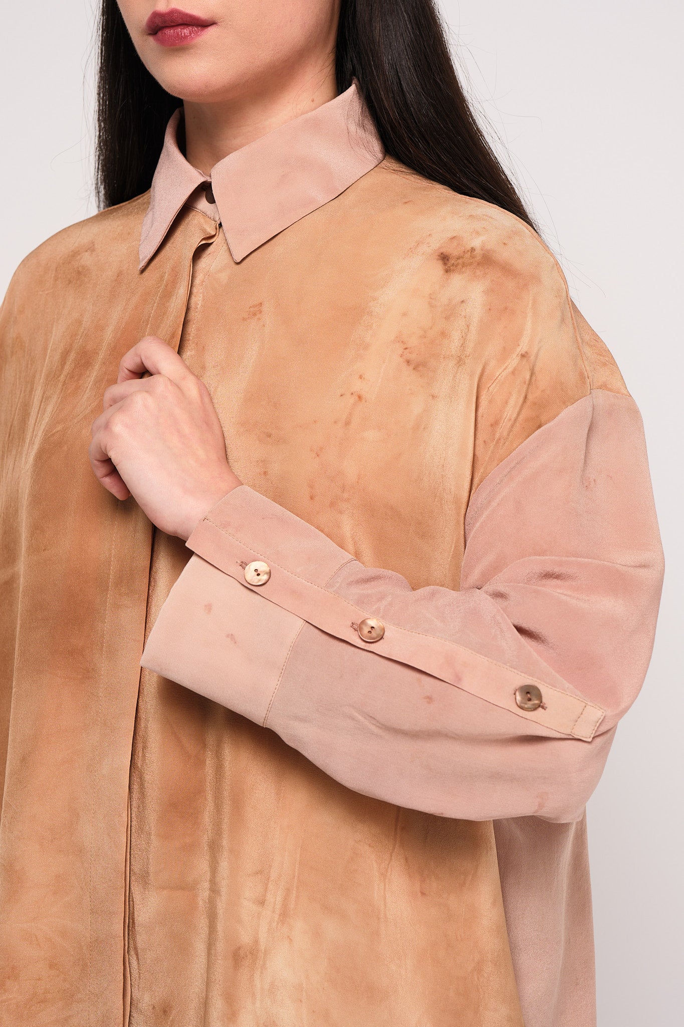 Hibiscus silk oversized shirt