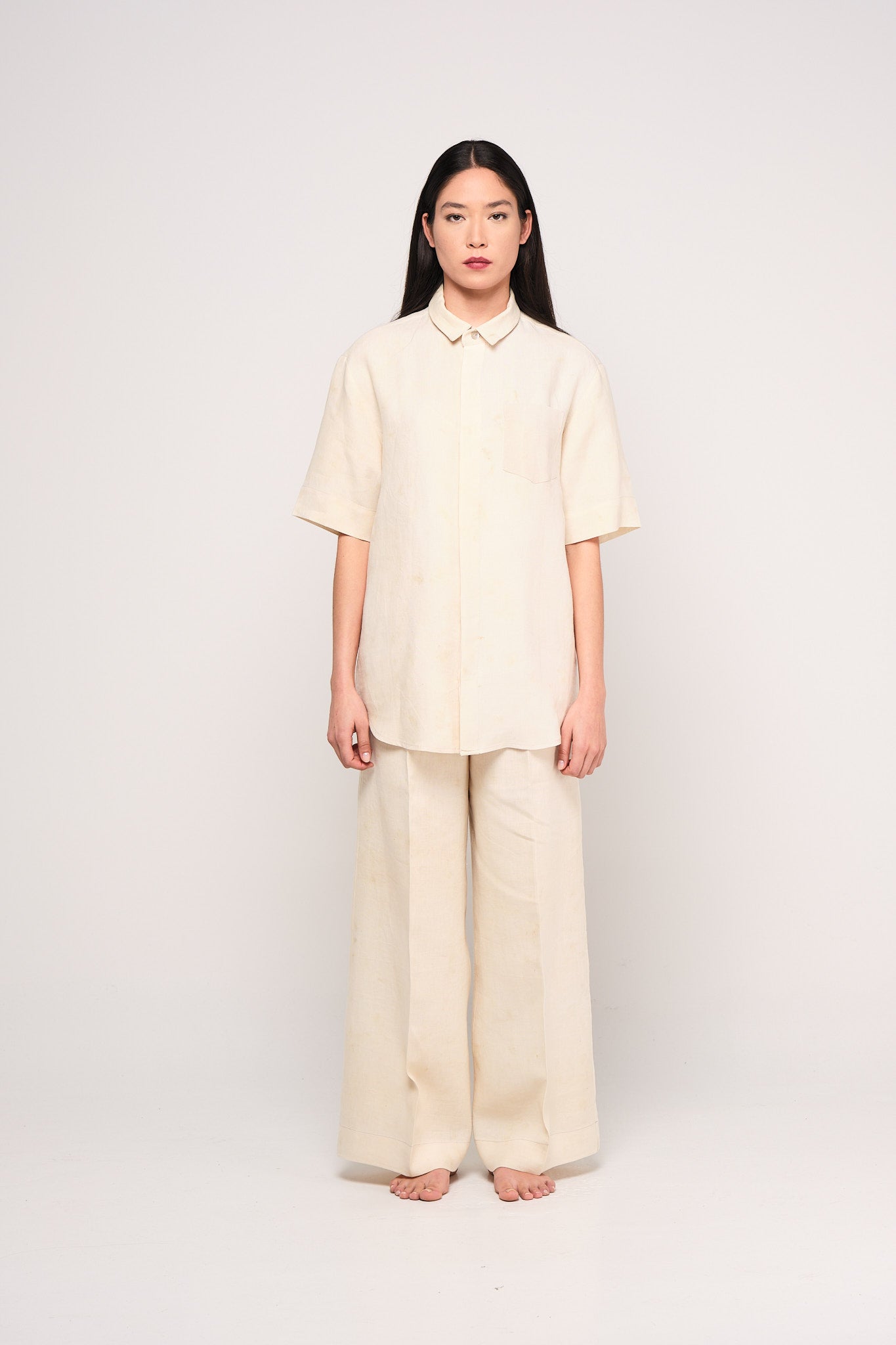 Mallow linen U shirt