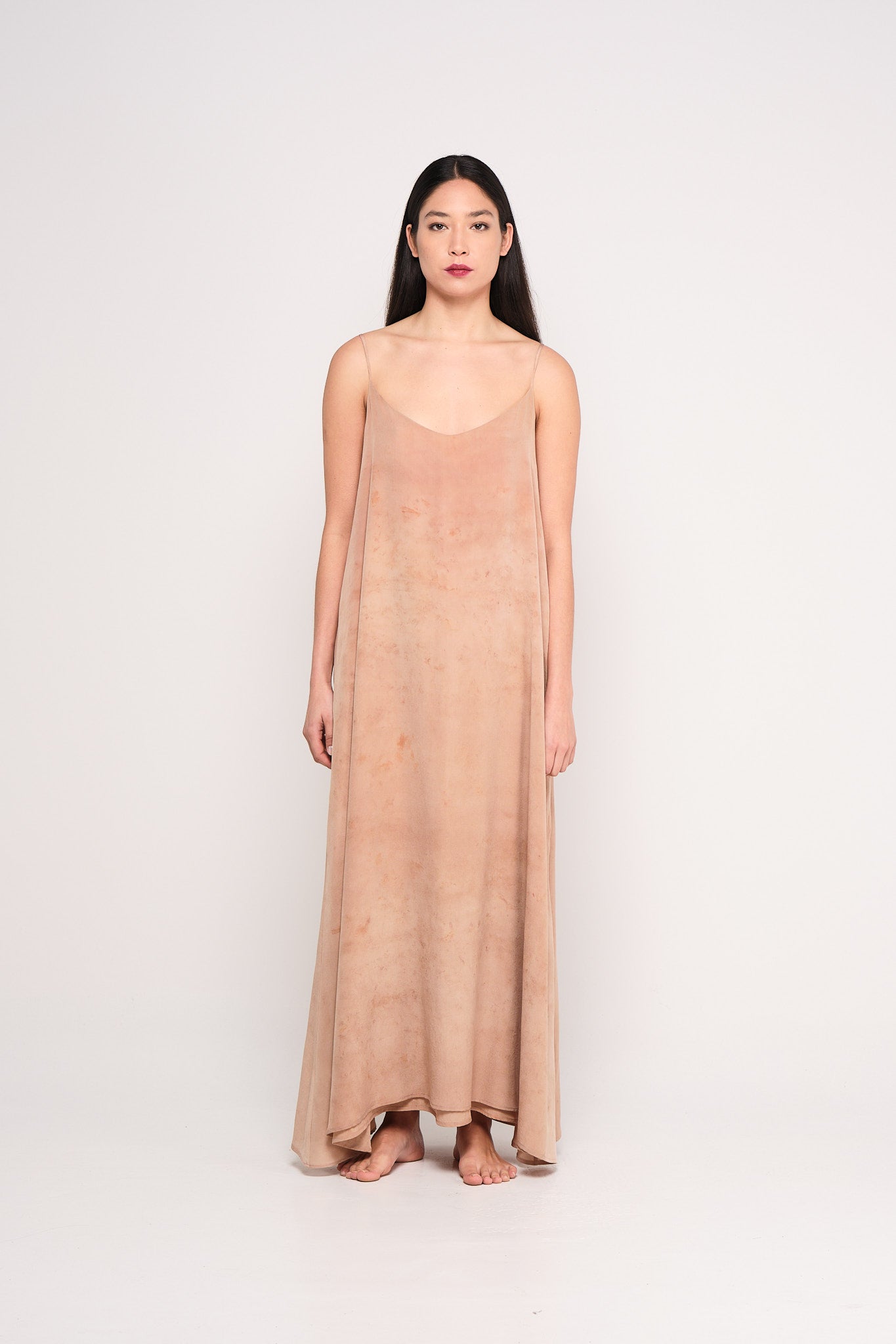 Hibiscus silk slip dress