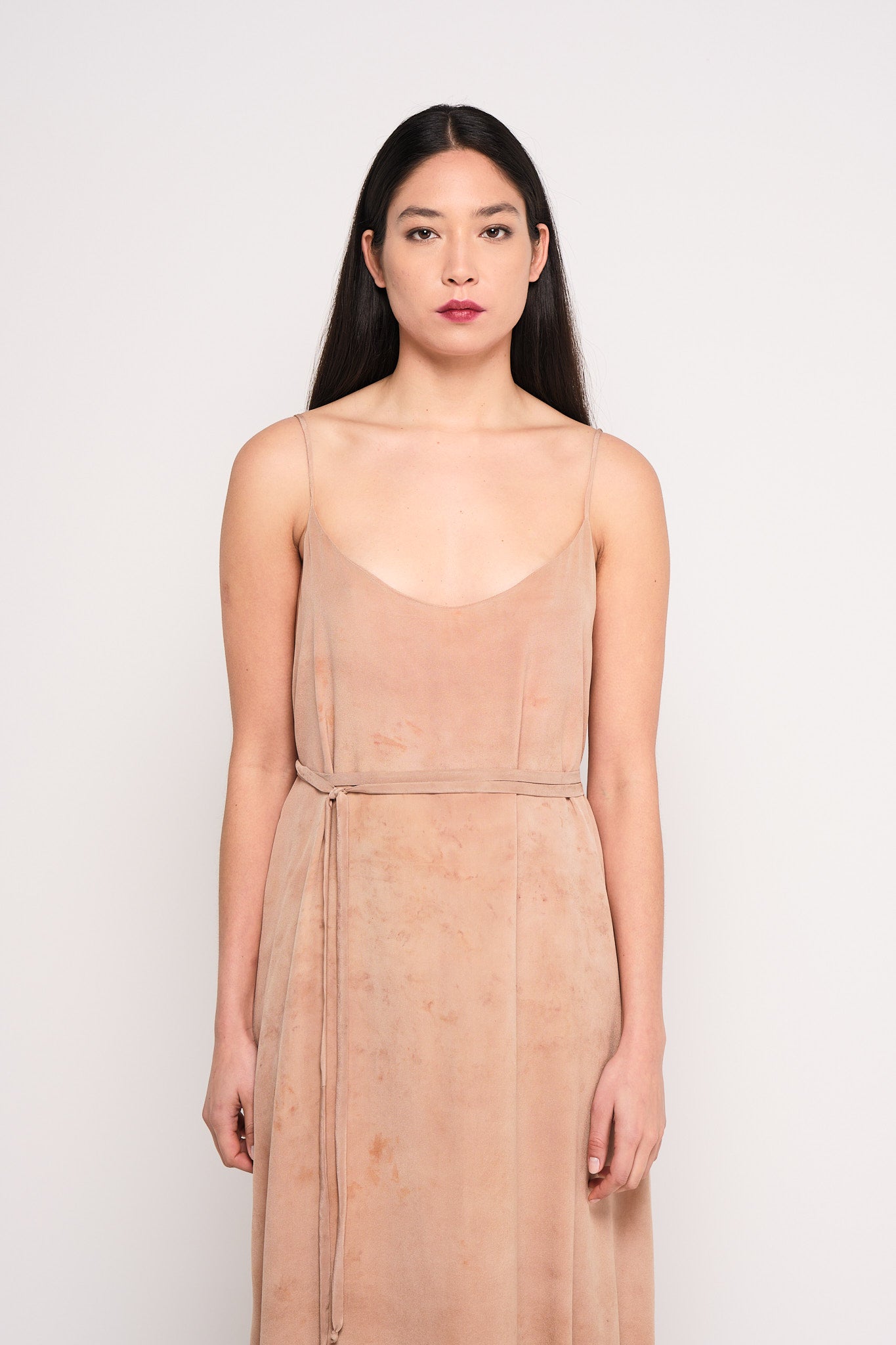 Hibiscus silk slip dress